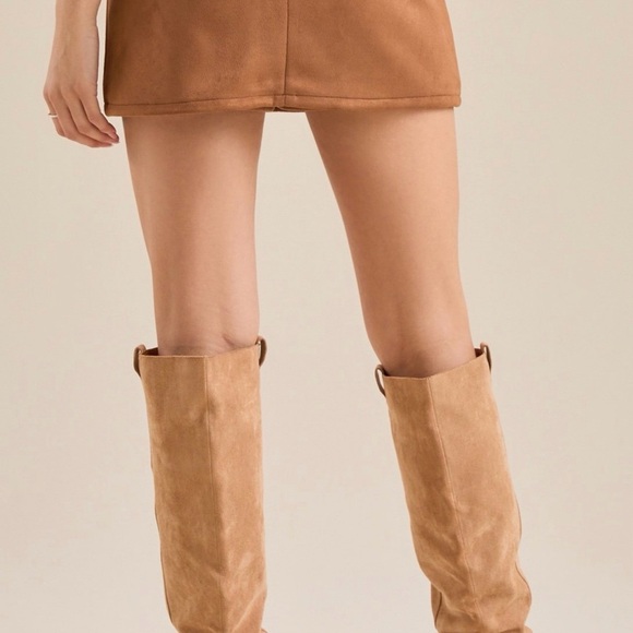 Celine Suede Skort Camel SZ L - Picture 2 of 10